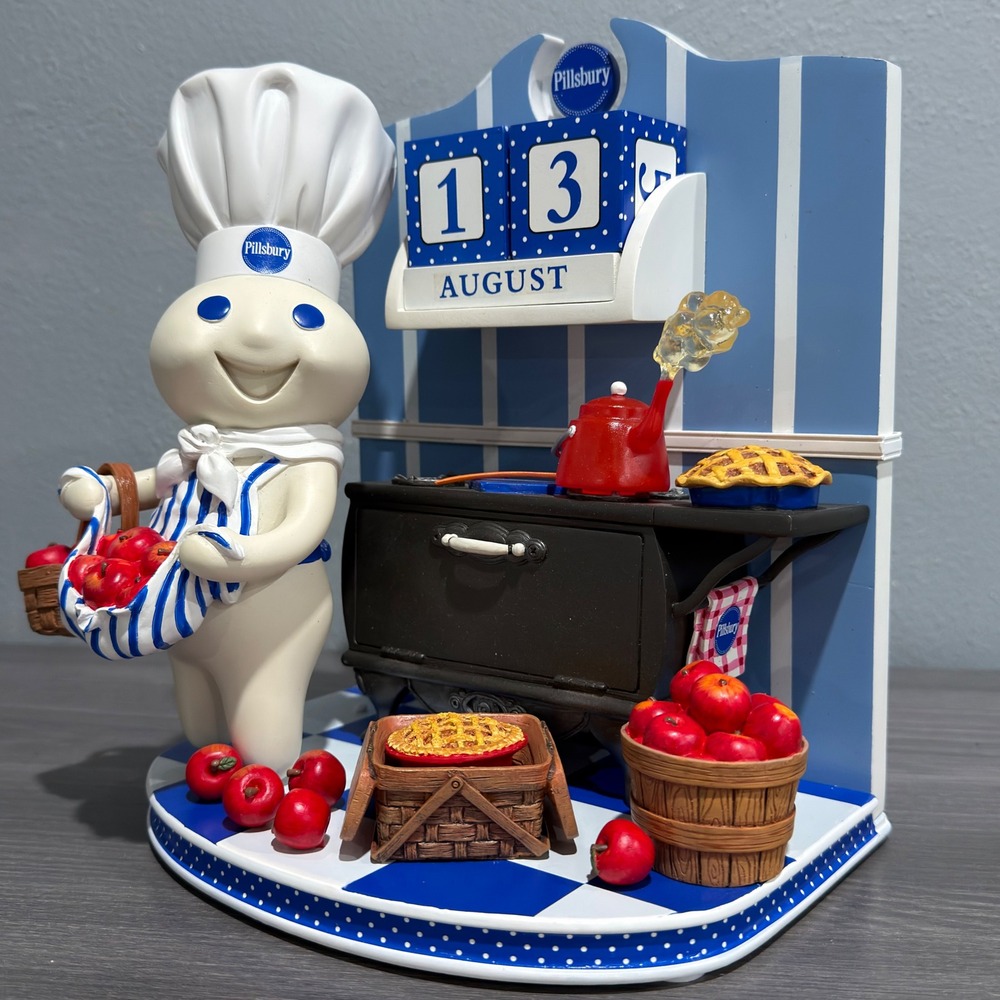 Danbury Mint Pillsbury Doughboy Perpetual Calendar Poppin Fresh Kitchen Decor